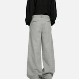 American Style Simple Solid Color Wide Leg Sweatpants