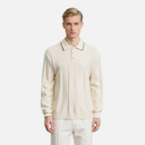 Luxury Long Sleeve Stripe Polo T-Shirt