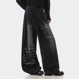 Chic Drawstring Elastic Waist Letter Printing Sweatpants
