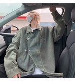 Streetwear Vintage Distressed Zippers Denim Jacket