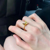 Chic Gold Fine Butterfly Ring