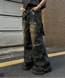 Advanced Streetwear Loose Fit Cargo Jeans