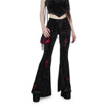 Velvet High Waist Flare Pants