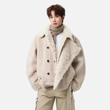 Chic High-End Turn Down Fur Collar Jacket