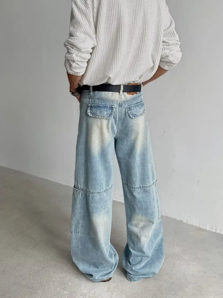 Iconic Blue Washed Baggy Denim Jeans