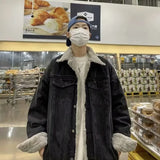 Streetwear Thick Winter Fleece Furr Denim Jacket
