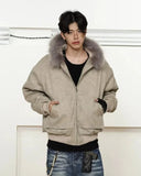 Effortless With Large Pockets Fur Hooded Jacket