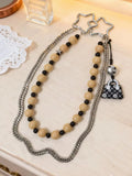 Handmade Acrylic Beads Stainless Steel Waist Chain
