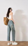 Trendy Loose Fit Denim Straight Leg Jeans
