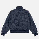 Y2K Quilted Retro PU Leather Baseball Jacket