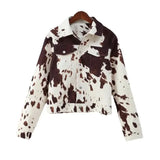 Women Cool Stylish Printed Collar Jacket