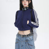 Stand Collar Long-sleeved Sweatshirt