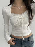 Bust Bow Ruched Coquette Top