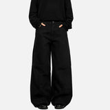 Streetwear Pleated Minimalist Mid Waist Pants