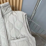 Women's Zip-up Vest Padded Jacket