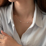 Geometric Love Adjustable Chain Hearts Necklace