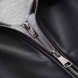 Essential Streetwear Patchwork Leather Effect Jacket