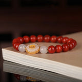 Vintage Lucky Red Agate Bracelet