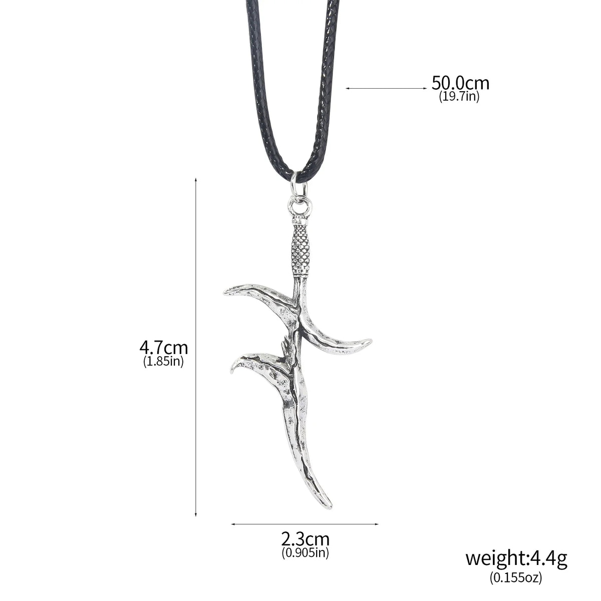 Spectral Steed Black Dagger Necklace