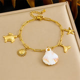 Golden Ocean Wrist Chain Bracelet