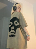 Durable Loose Vintage Letter Print Cotton T-Shirt