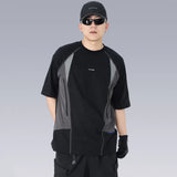 Techwear Punk Style Deconstructed Patchwork T-Shirt
