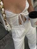 Women Chic Ruffle Trim Vest
