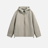 Luxurious Wool Blend Boxy Fit Thickened Jacket