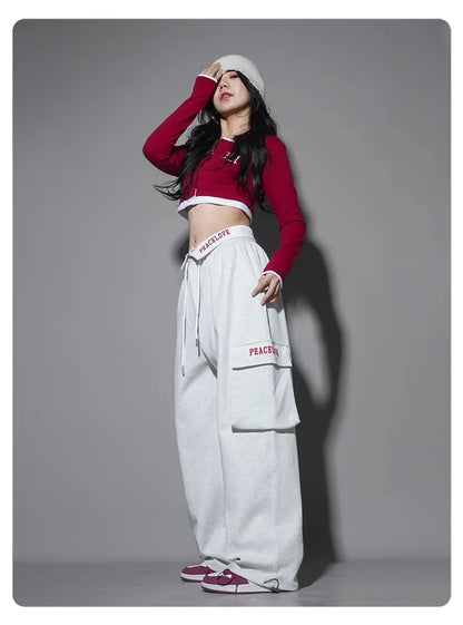 Stylish White Grey Dance Pants