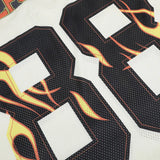 Streetwear Flame Graphic Mesh Jersey Sport T-Shirt