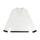 Effortless Fake Two Pieces Graffiti Print Long Sleeve T-Shirt