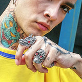 Handmade Large Red Eye Dragon Ring
