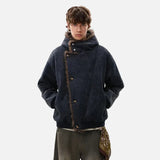 Trendy Streetwear Splicing Faux Fur Hooded Jacket
