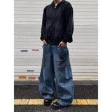 Men's Vintage Hip Hop High Waist Wide Leg Jeans