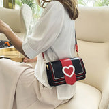 Y2K Heart Buckle Cross Bag