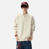 Handsome Elegant Knitted Polo Collar Sweater