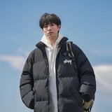 Streetwear Thicken Solid Stand Collar Puffer Jacket