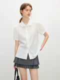 Elegant Layered Collar Office-Ready Blouse Shirt