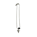 Stylish Stainless Steel Star & 8 Ball Necklace