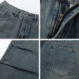 Vintage Low Waist Baggy Blue Jeans