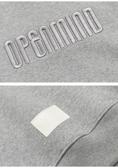 Solid Color Embroidered Hoodie