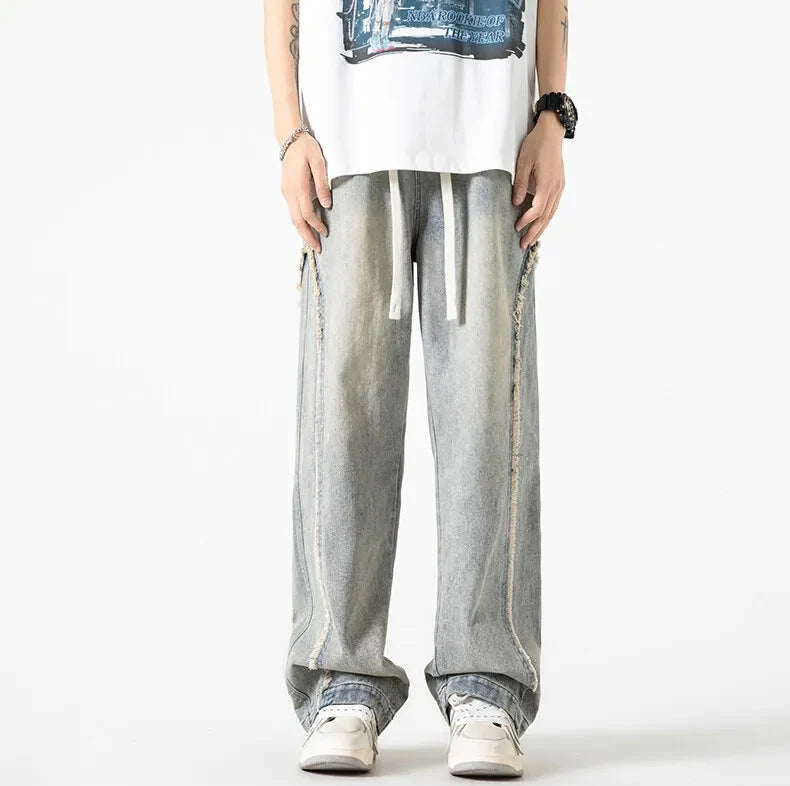 Long-Lasting Distressed High Waist Baggy Jeans