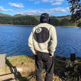 Simple Retro Beige Hip Hop Snooker Sweater