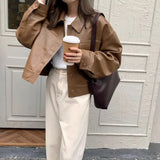 Women Winter Comfort Retro Leather Jacket