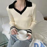 Women Cool Stylish Slim Fit Knitted Polo T-Shirt