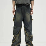 Work & Play Retro Design Five Star Straight Jeans