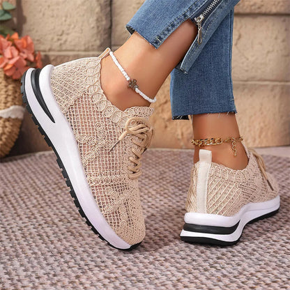 Breathable Comfy Mesh Trainers Flat Sneaker