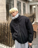 Y2K High Street Solid Color Faux Fur Jacket
