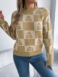 Y2K Signature Halloween Plaid Knitted Sweater