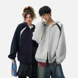 Y2K Minimalist Solid Color Casual Sweatshirt